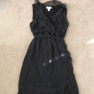 Black with White Polka Dots Maternity Dress